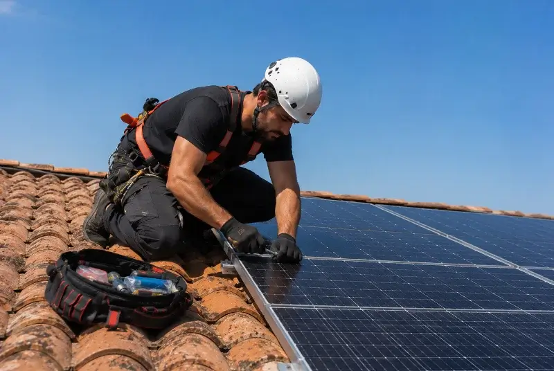 Maintenance et monitoring de panneaux solaires à Saint-Aubin-le-Cloud